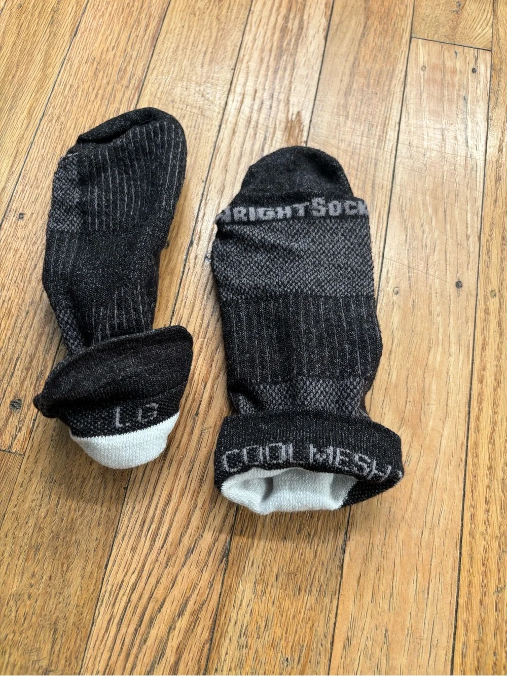 Wrightsock tab ankle Socks - Black/Grey